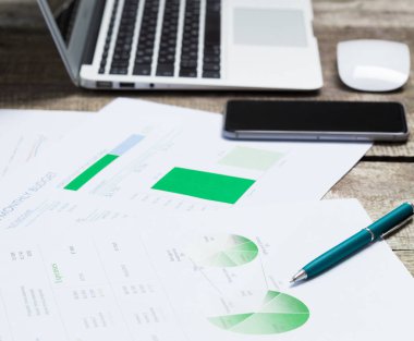 Yazdırılan mali grafik ve grafik