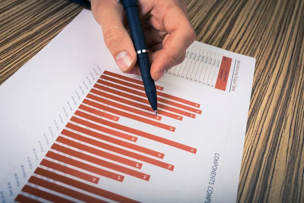 Businessman analyzing investment charts