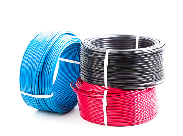 colored electric cables