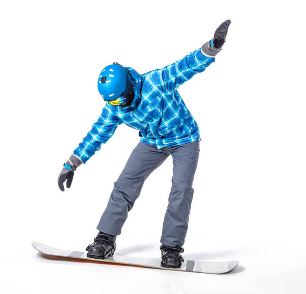 man in sportswear with snowboard