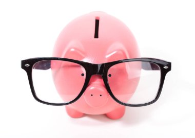 Gözlüklü domuz kumbarası 