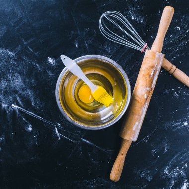 Fırın ürünleri ve mutfak eşyaları şablonu