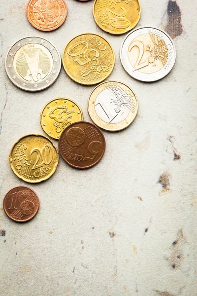 Verschiedene Euro-Münzen — Stockfoto
