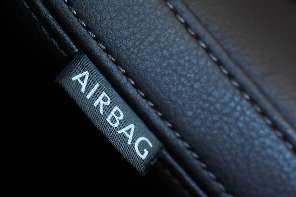 Airbag pictogram in auto — Stockfoto