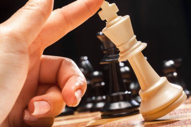 satranç oynayan kişi