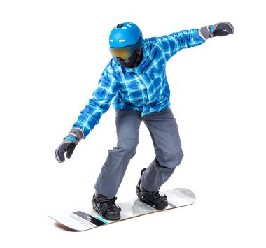 Spor snowboard ile adam
