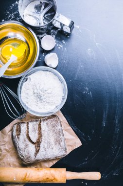 Fırın ürünleri ve mutfak eşyaları şablonu