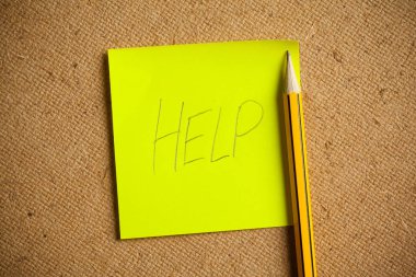 Not ve kalem ile kağıt etiket 