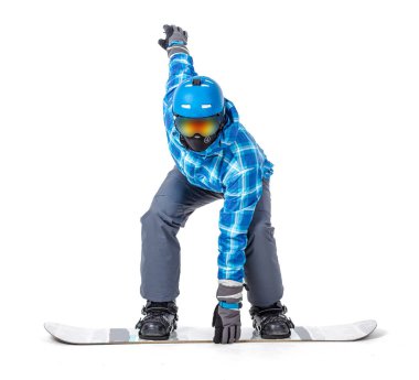 Spor snowboard ile adam