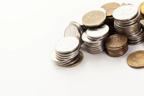 Pila de monedas de dinero — Foto de Stock