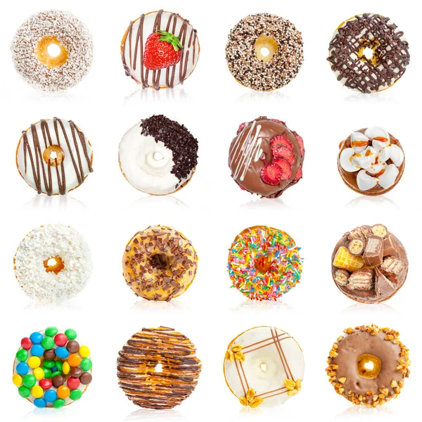 Lezzetli donuts kolaj — Stok fotoğraf