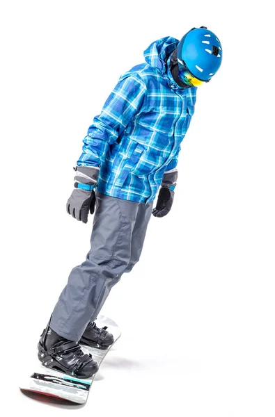 Homem em sportswear com snowboard — Fotografia de Stock