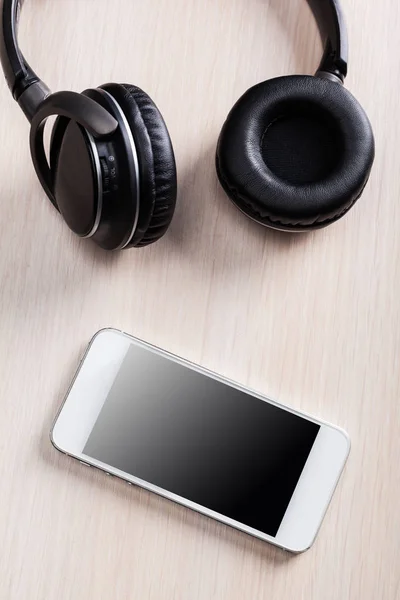 Kopfhörer für Audio-Musik-Player — Stockfoto
