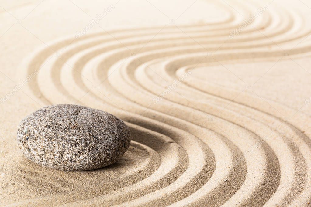 Sand garden for meditation 