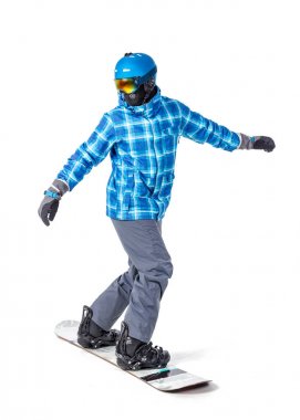 Spor snowboard ile adam