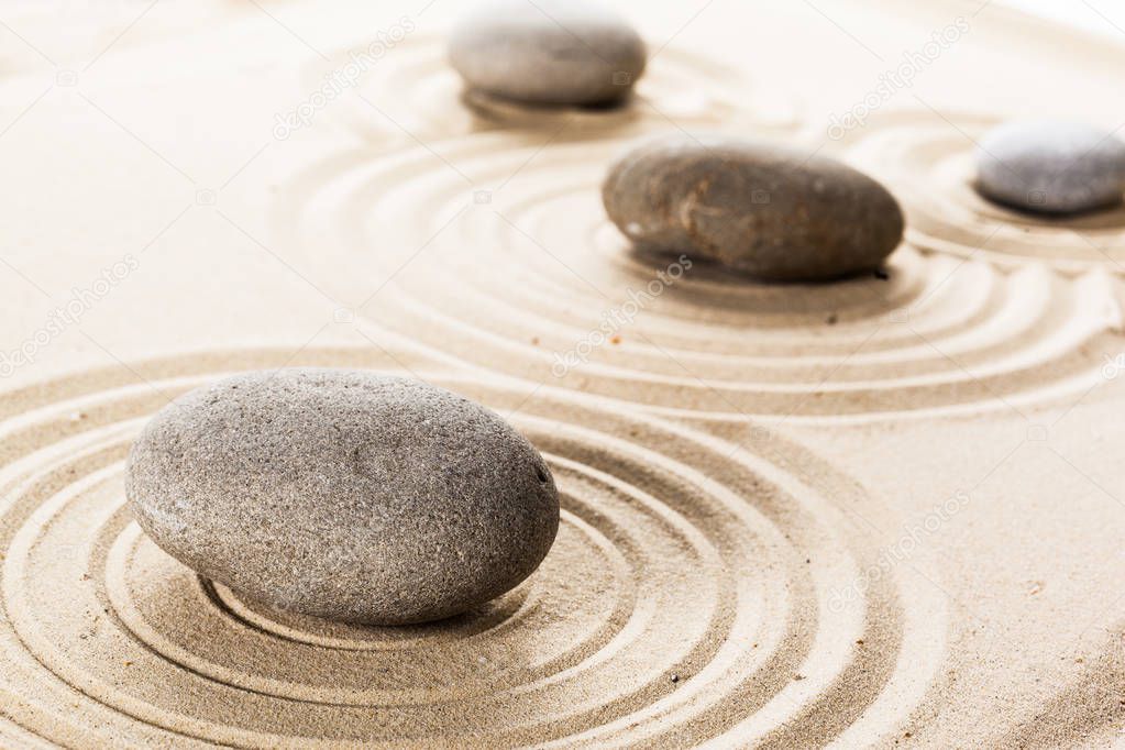 Sand garden for meditation 