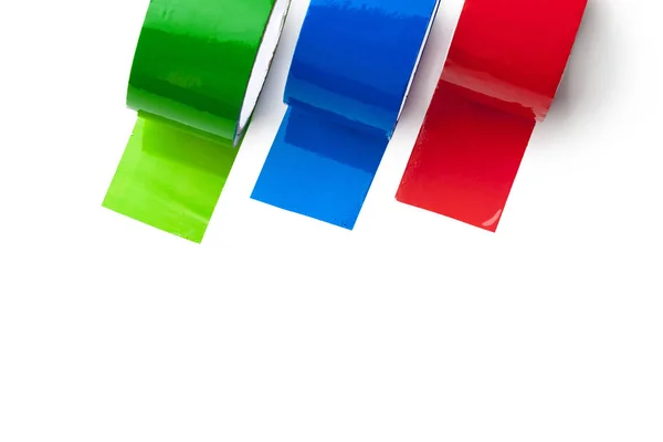 Fita colorida em grandes rolos — Fotografia de Stock