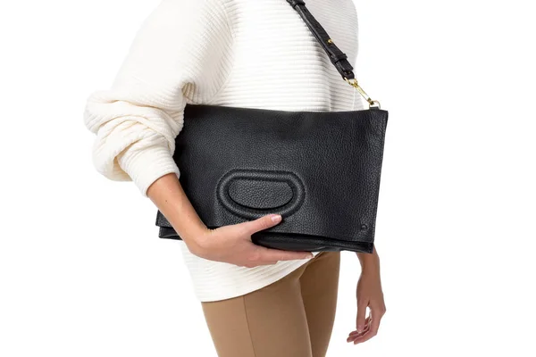 Woman holding a handbag — Stock Photo, Image