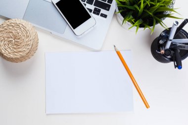 Beyaz ofis Resepsiyon Masası