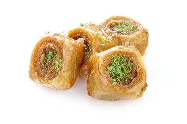 beyaz zemin üzerine Türk tatlılar