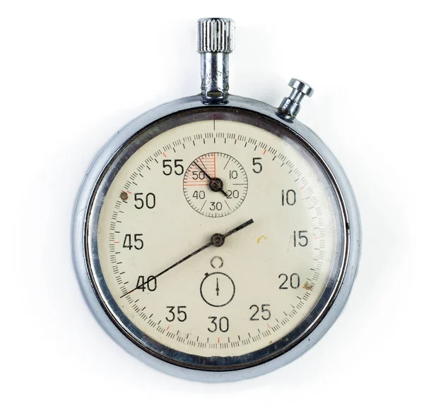 Beyaz izole kronometre — Stok fotoğraf
