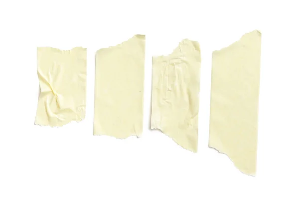 Raccolta di vari pezzi di nastro adesivo su sfondo bianco — Foto Stock