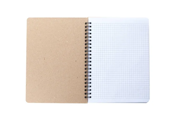 Otwarte notatnika na białym tle — Zdjęcie stockowe