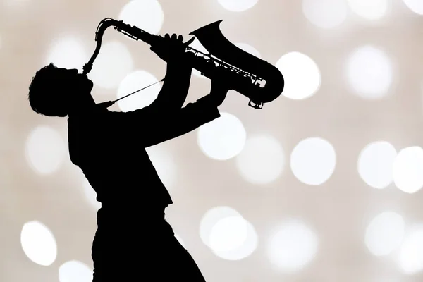 Jazz Saxophone Player Performance Stage — Stock Photo, Image