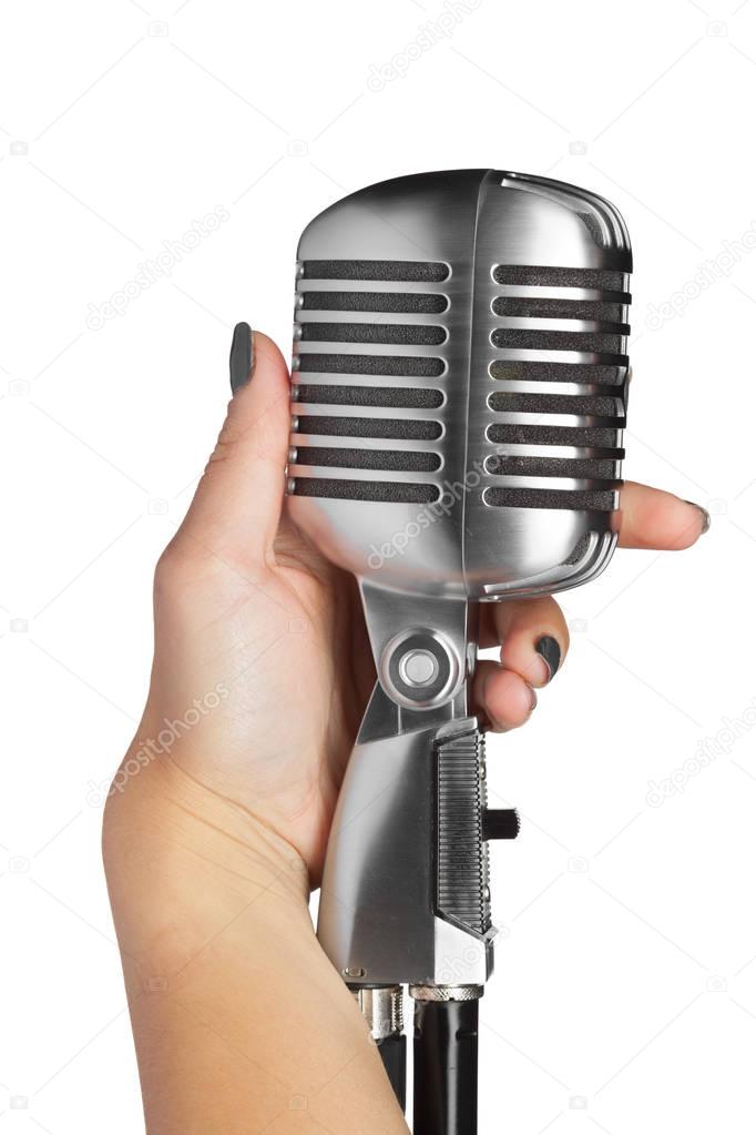 audio microphone retro style