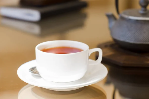 Чай Завтрак Кафе Вблизи — стоковое фото