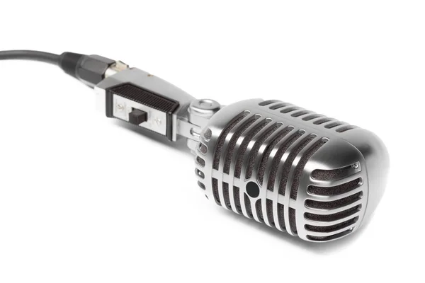 Retro Mikrofon Bliska — Zdjęcie stockowe