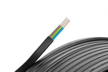 Elektrik kablo closeup birçok telleri ile