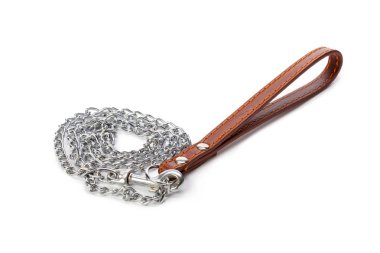 Dog leash isolated on white. close up clipart