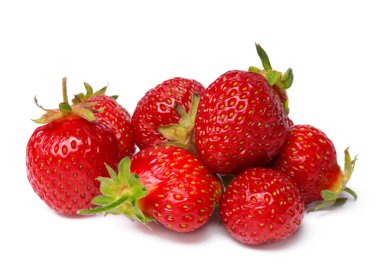 Beyaz arka plan üzerinde izole çilek. yakın çekim