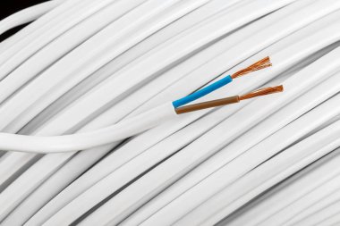 Elektrik kablo closeup birçok telleri ile