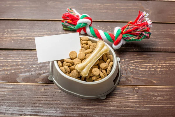 Alimentos Secos Para Cães Gatos — Fotografia de Stock