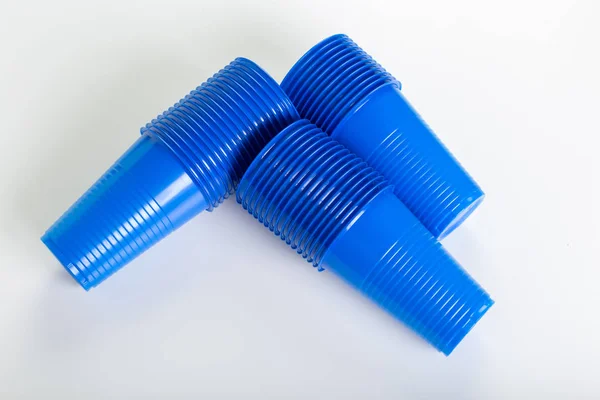 Голубые Одноразовые Пластиковые Очки — стоковое фото