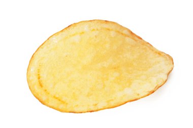 Beyaz üzerinde izole patates cipsi