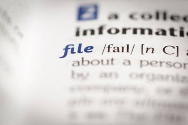 Kelimenin sözlük, görünümü kapatın