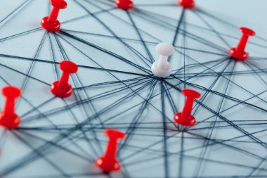 Pin kavramı ile ağ, yakın çekim