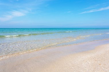 Plaj sahil deniz dalgaları ile