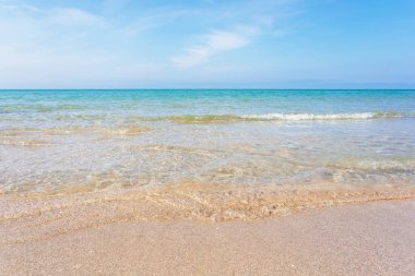 Plaj sahil deniz dalgaları ile