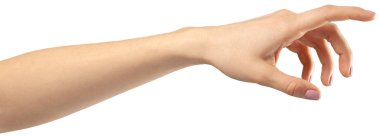 Beyaz arka plan üzerinde el jest