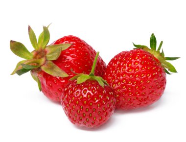 Beyaz arka plan üzerinde izole çilek. yakın çekim