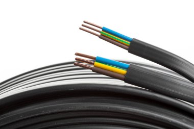 Elektrik kablo closeup birçok telleri ile