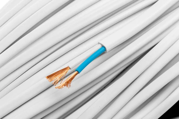 Elektrische Kabel Close Met Veel Draden — Stockfoto