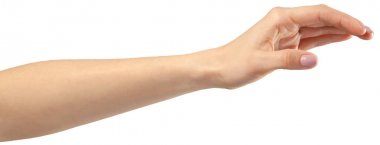 Beyaz arka plan üzerinde el jest