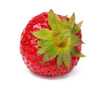 Beyaz arka plan üzerinde izole çilek. yakın çekim