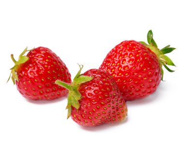 Beyaz arka plan üzerinde izole çilek. yakın çekim