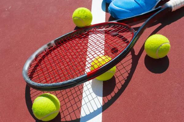 Bíróság Tenisz Felszerelések — Stock Fotó